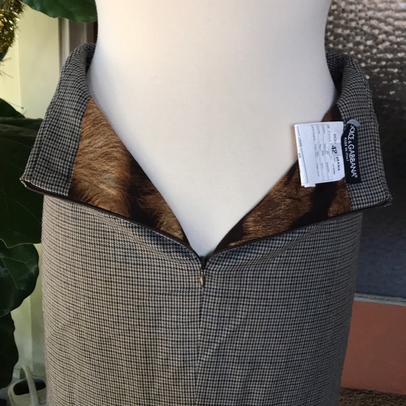 Dolce & Gabbana Houndstooth Pleated Skirt D&G - Picture 7 of 8